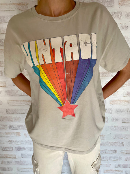 T-shirt beige VINTAGE