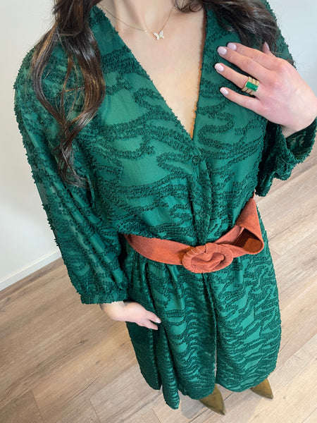 Robe longue verte PORTO