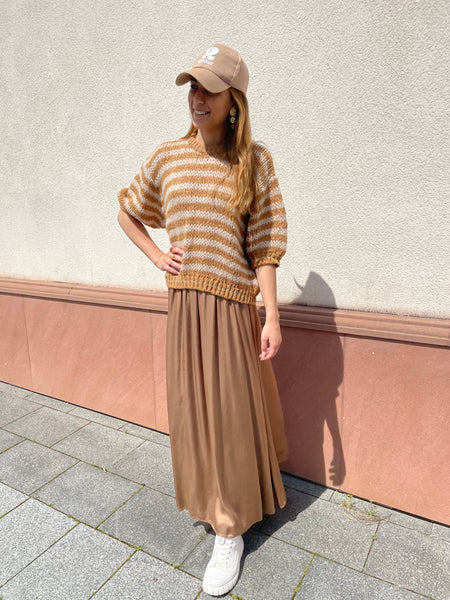Top en maille brun/beige LILIANE