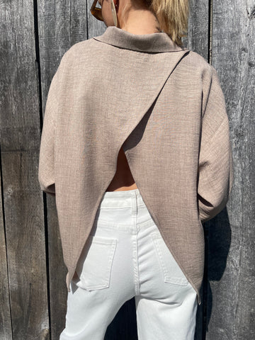 Chemise dos ouvert AVA