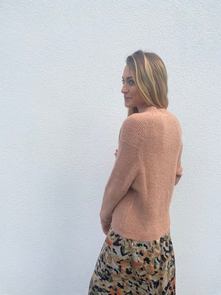 Pull chauve souris rosé JENNA