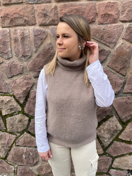 Haut col roulé beige PILA