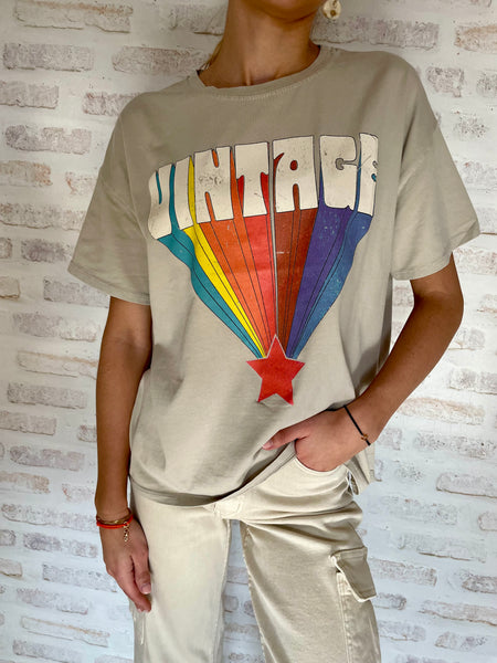 T-shirt beige VINTAGE