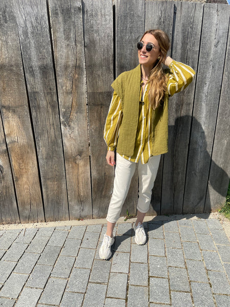 Veste sans manche kaki ELOYSE