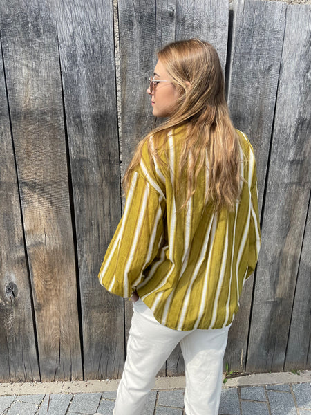 Chemise rayée kaki SYLVIA