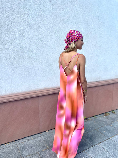 Robe tie and dye rose CLELIA