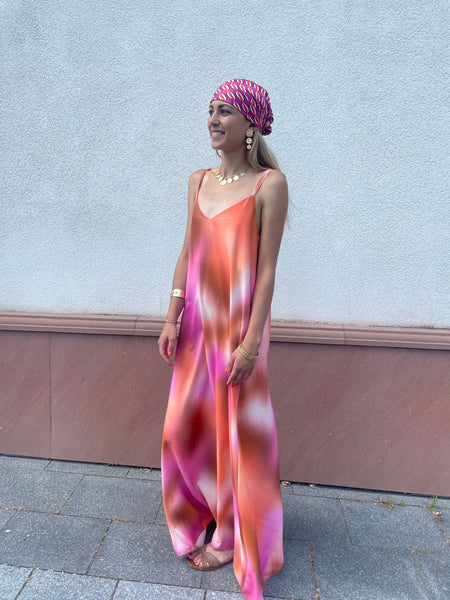 Robe tie and dye rose CLELIA