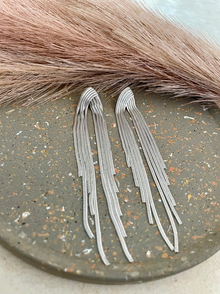 Boucles d'oreilles argentées pendantes