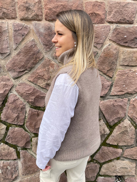Haut col roulé beige PILA