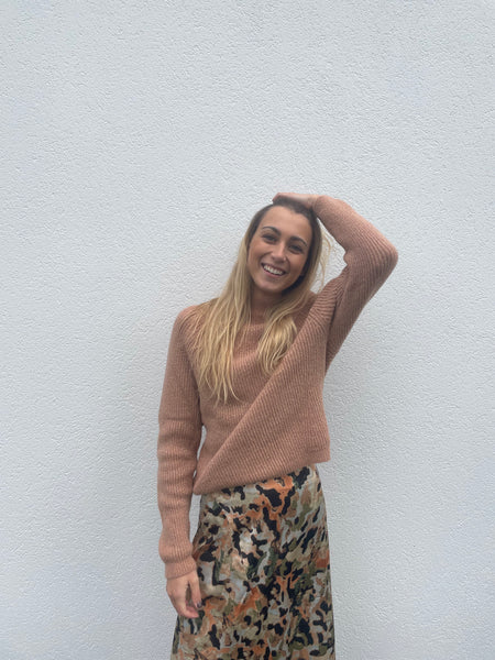 Pull chauve souris rosé JENNA