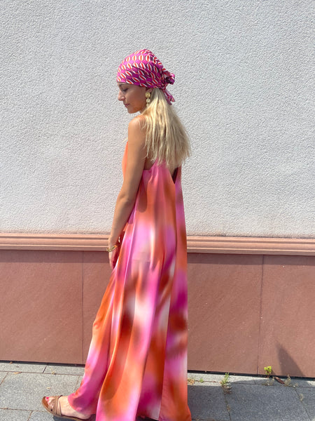 Robe tie and dye rose CLELIA