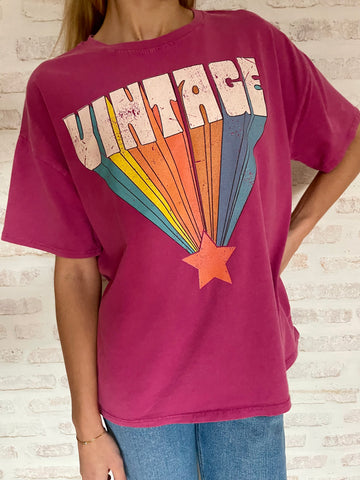 T-shirt rose VINTAGE
