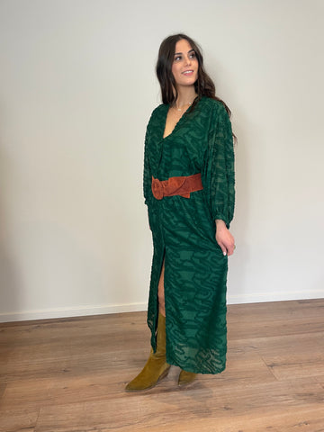 Robe longue verte PORTO