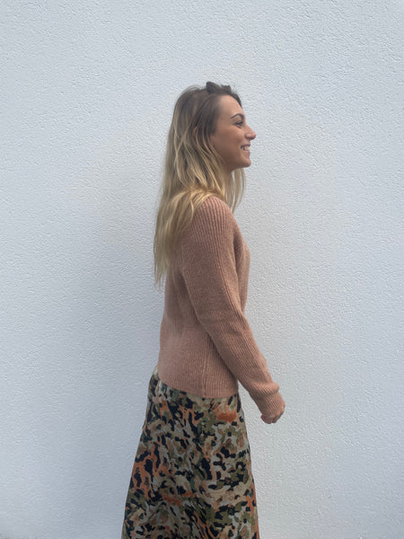 Pull chauve souris rosé JENNA