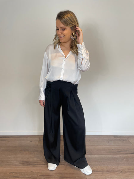 Pantalon satiné noir GALA