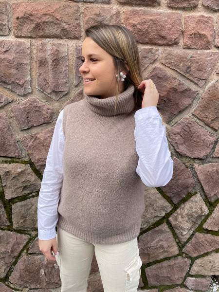 Haut col roulé beige PILA