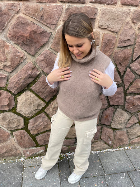 Haut col roulé beige PILA