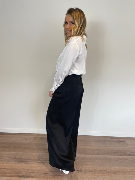 Pantalon satiné noir GALA