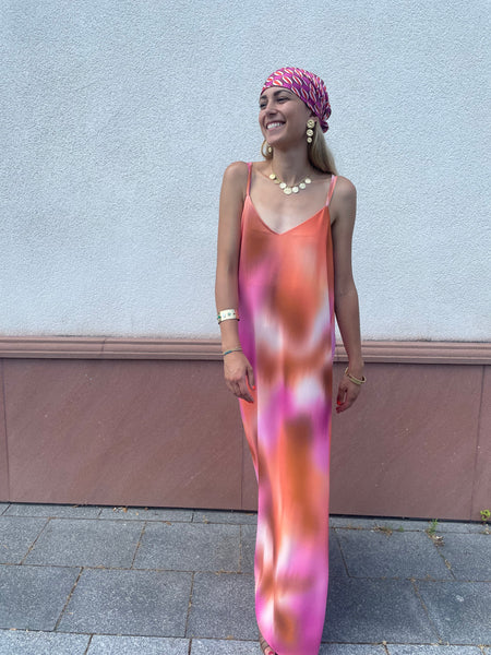 Robe tie and dye rose CLELIA