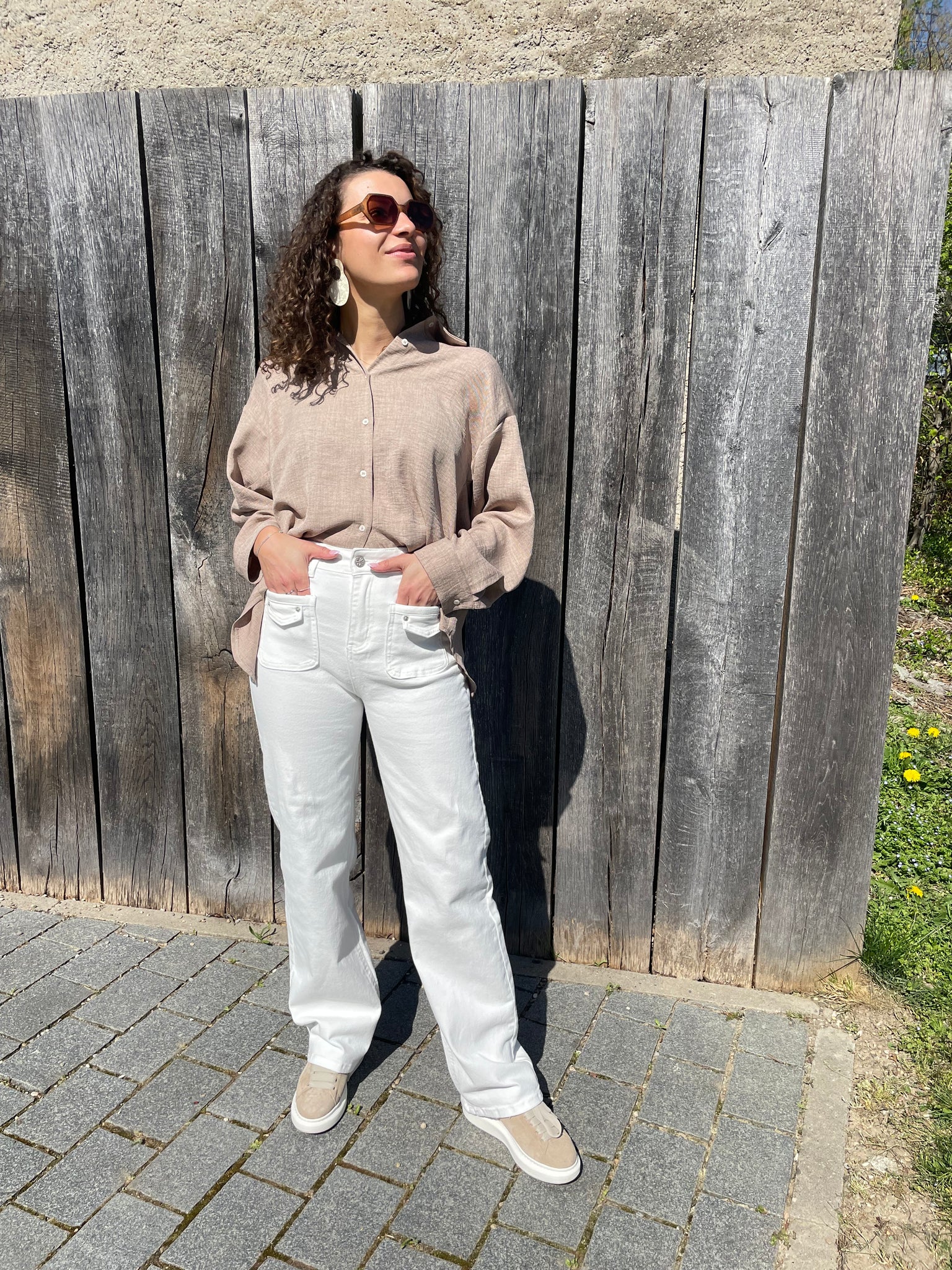 Pantalon blanc NELLY