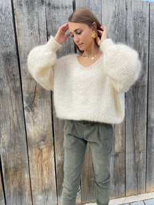 Pull beige mohair LOUNA