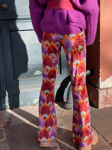 Pantalon velours coloré violet MIA