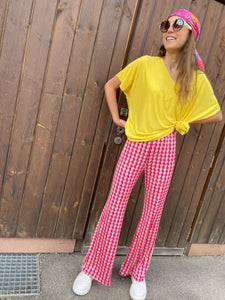 Pantalon imprimé rose SANDY