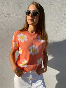 Top marguerite orange MAYA
