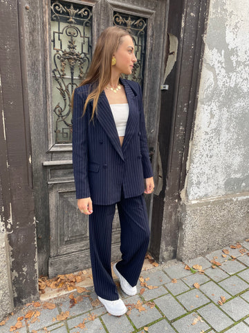 Costume rayé bleu et blanc CARRIE