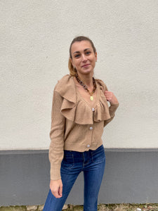 Gilet beige à volants MADY