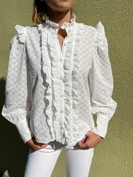 Chemise blanche à volants MATA