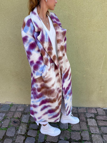 Veste longue oversize TYE violette