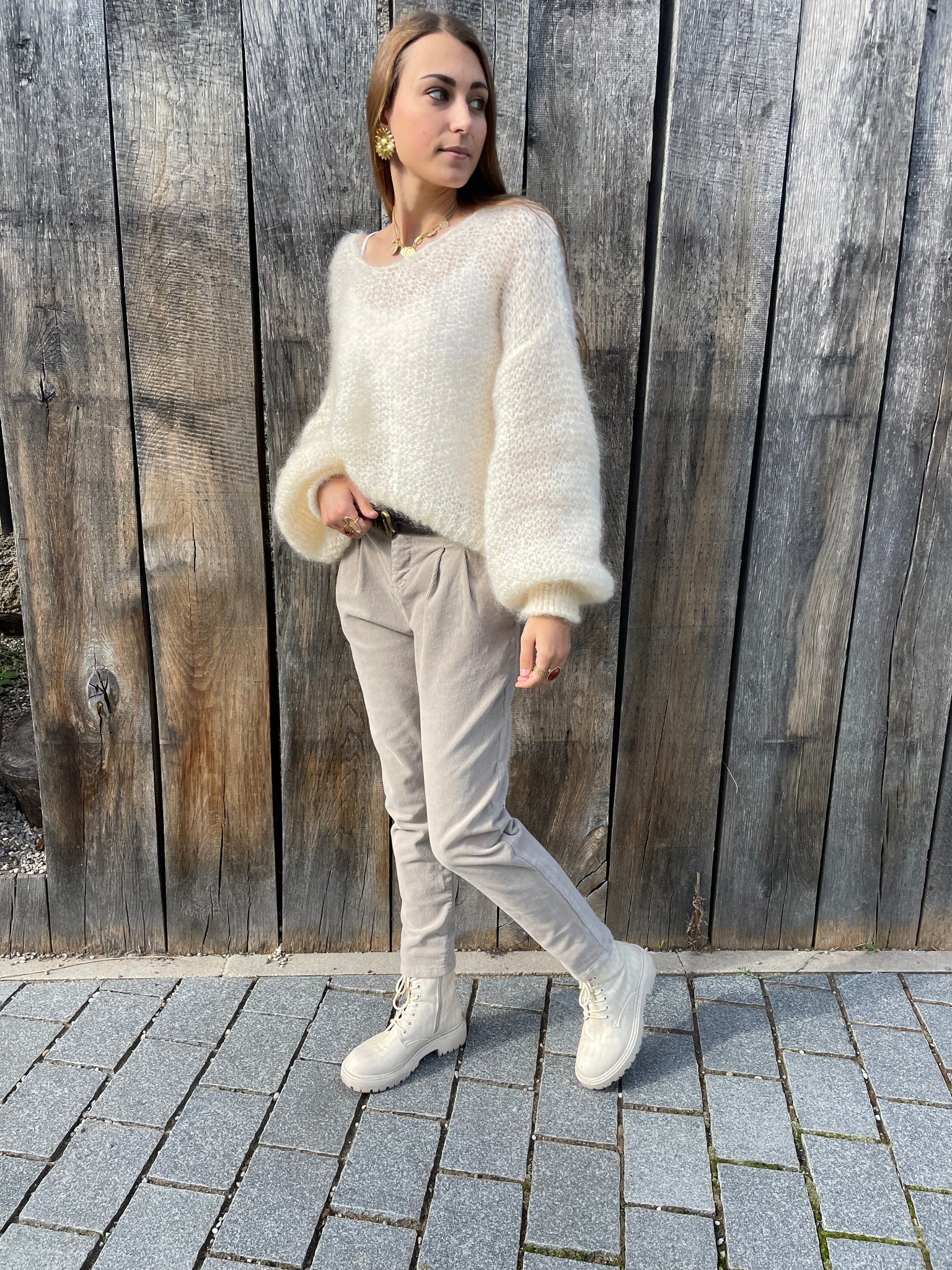 Pantalon velours beige ROCA