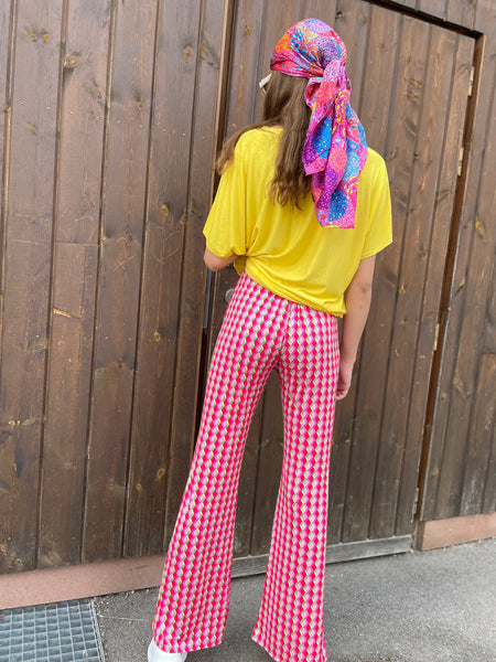Pantalon imprimé rose SANDY