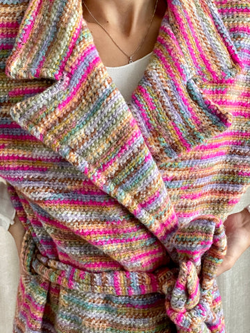 Veste colorée sans manche en laine ROSA