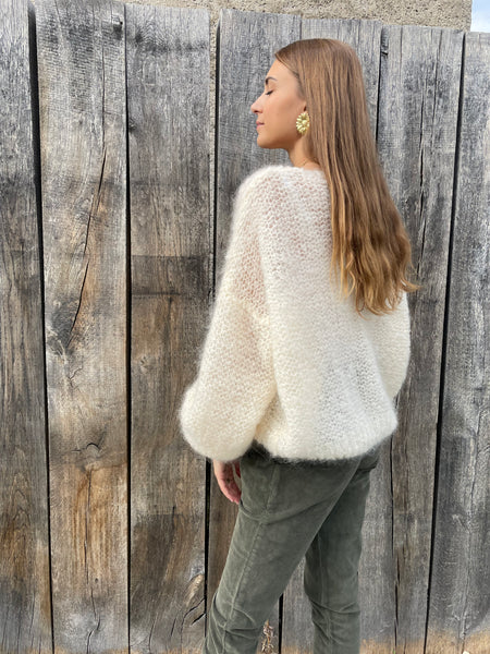 Pull beige mohair LOUNA