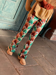Pantalon velours coloré vert MIA