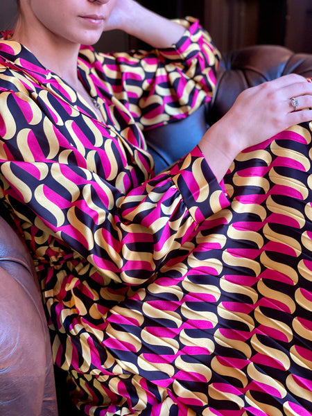 Robe colorée plissée LEONIE