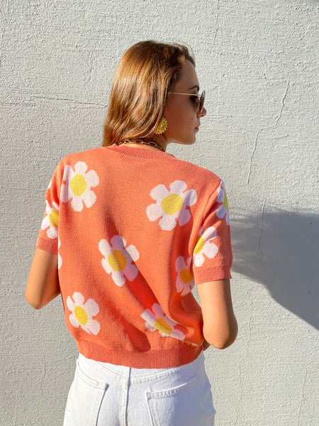 Top marguerite orange MAYA