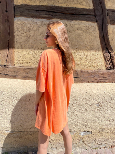 Robe T-shirt orange EMMA