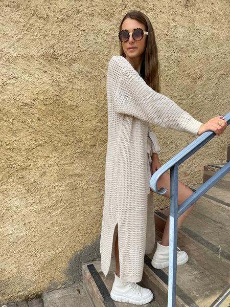Gilet long beige MESH
