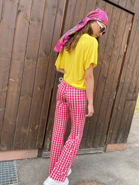 Pantalon imprimé rose SANDY