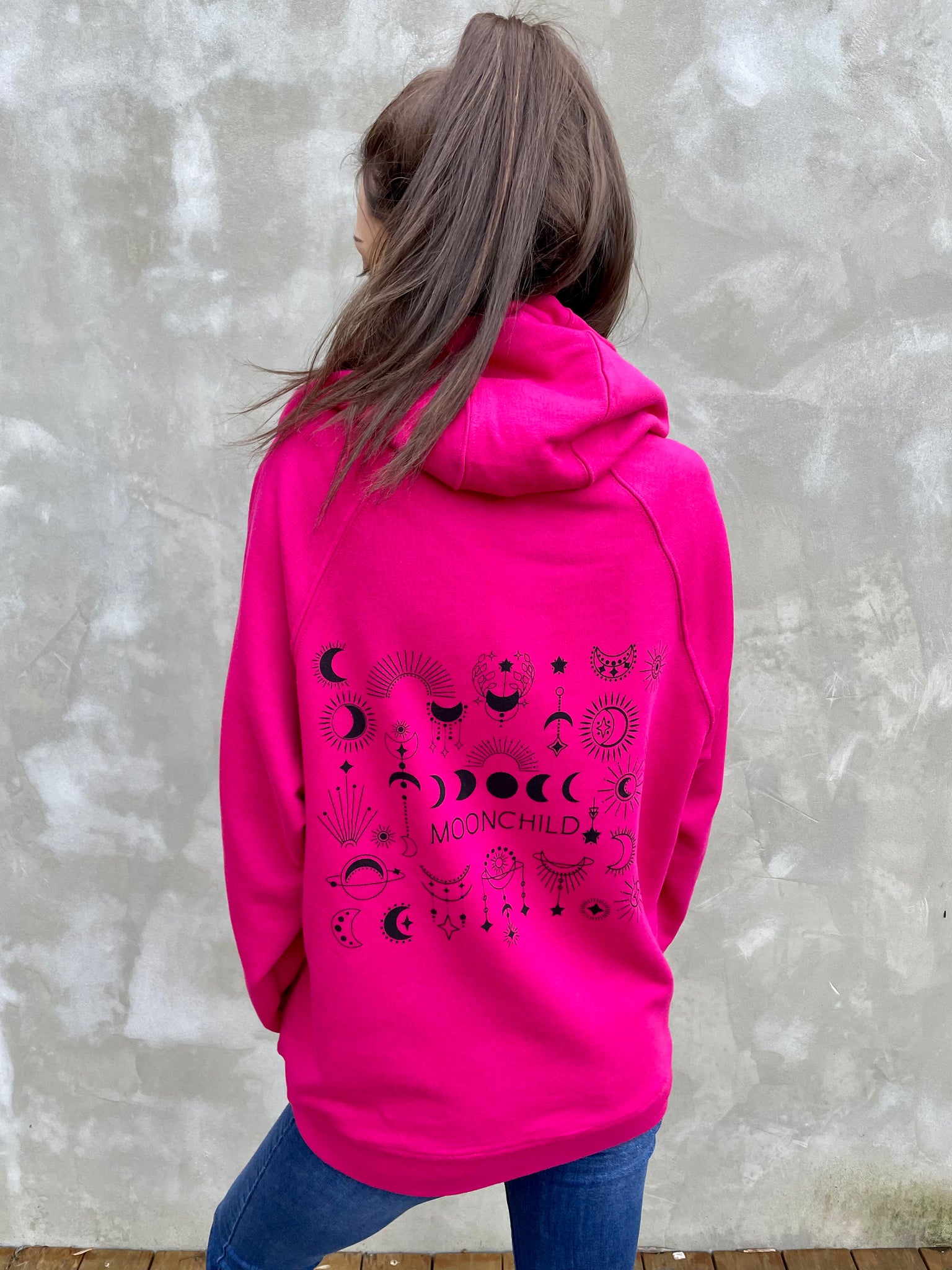 Sweat à capuche fuchsia LOLITA