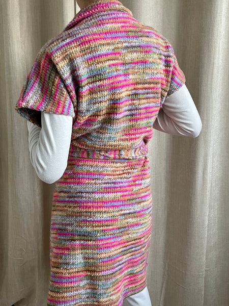 Veste colorée sans manche en laine ROSA
