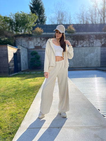 Ensemble en velours beige GOLA
