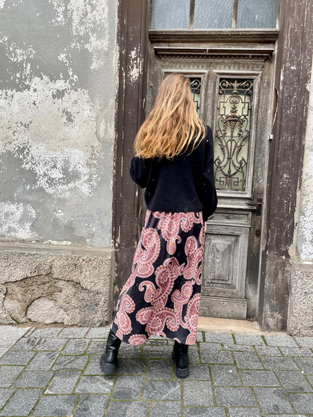 Jupe longue imprimée cachemire MASHA