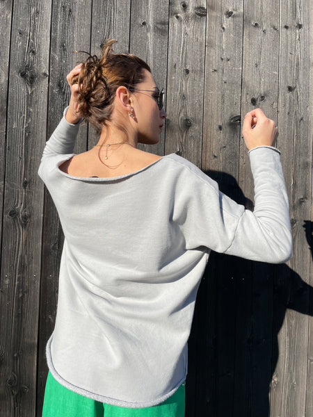 Pull gris à motifs tigre TIMEO