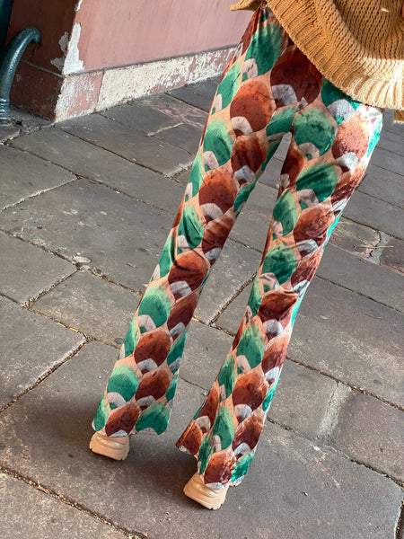 Pantalon velours coloré vert MIA