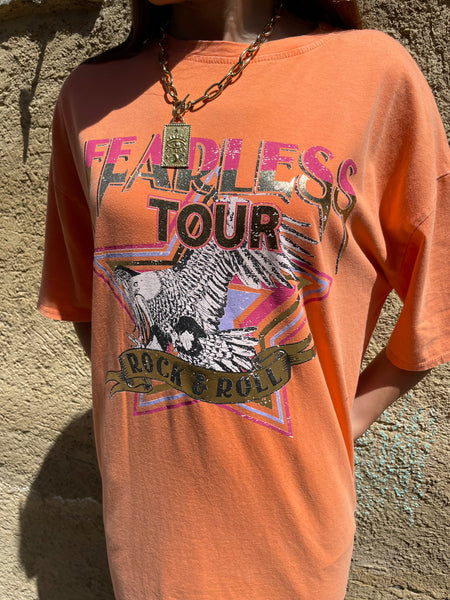 Robe T-shirt orange EMMA