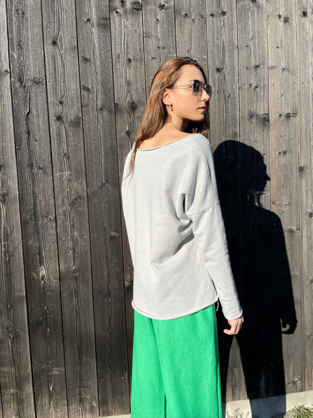 Pull gris à motifs tigre TIMEO
